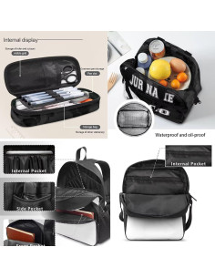 Mochila Personalizada Howilath 4 Piezas Camo Negro para Niños 2