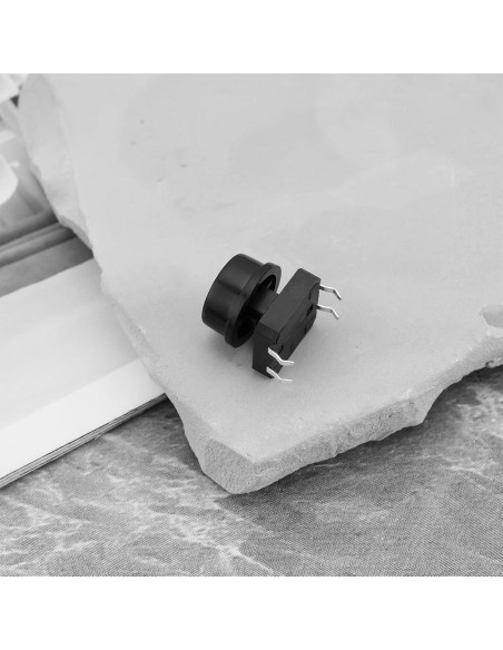 25 Micro Interruptores 4Pin Auto-reinicio OTOTEC Negro 12x12mm