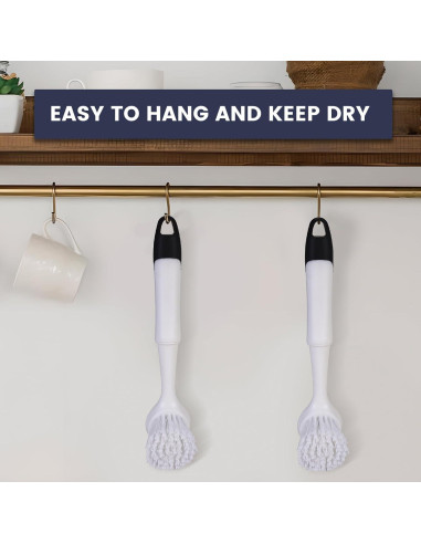 Cepillo para Platos Apvpvpt con Raspador y Mango Ergonómico - 2 Unidades