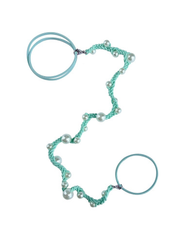 Lazos de Pelo de Perlas DAOSUN Aqua 40.64 cm para Mujeres