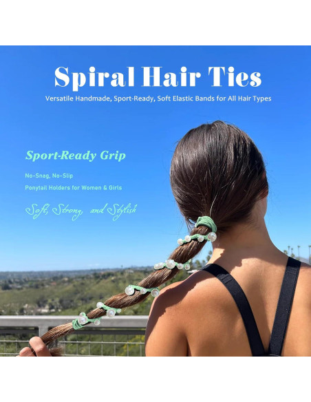 Lazos de Pelo de Perlas DAOSUN Aqua 40.64 cm para Mujeres