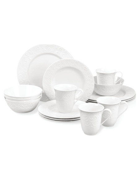Juego de Vajilla 16 Piezas Lenox Opal Innocence Carved