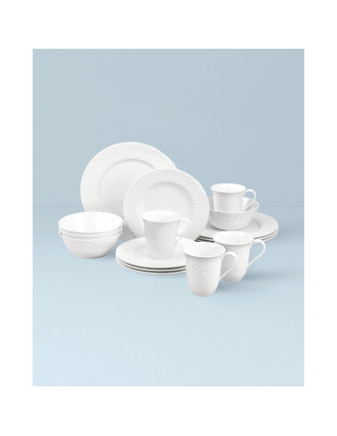 Juego de Vajilla 16 Piezas Lenox Opal Innocence Carved