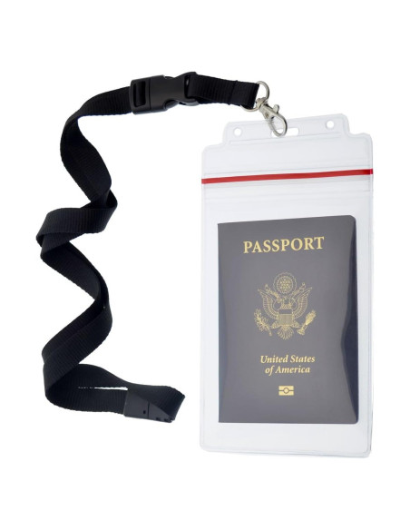 Porta Pasaportes Specialist ID - 2 Paquete Negro Impermeable