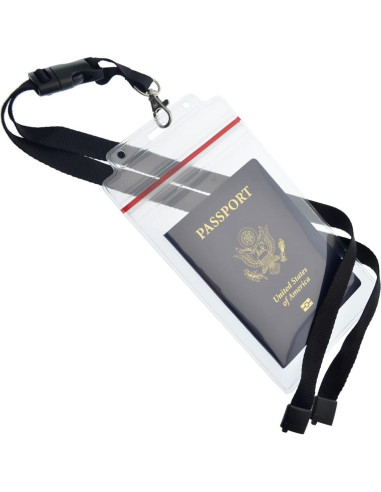 Porta Pasaportes Specialist ID - 2 Paquete Negro Impermeable