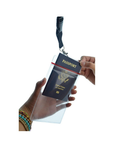 Porta Pasaportes Specialist ID - 2 Paquete Negro Impermeable
