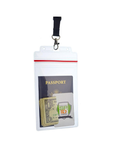 Porta Pasaportes Specialist ID - 2 Paquete Negro Impermeable