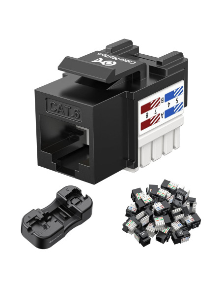 Cable Keystone Cat6 RJ45 25 Unidades Cable Matters Negro