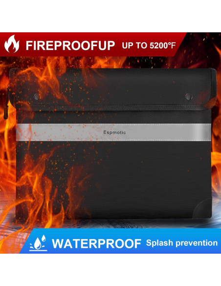 Bolsa de Documentos a Prueba de Fuego Espmotic 36x27 cm Negra
