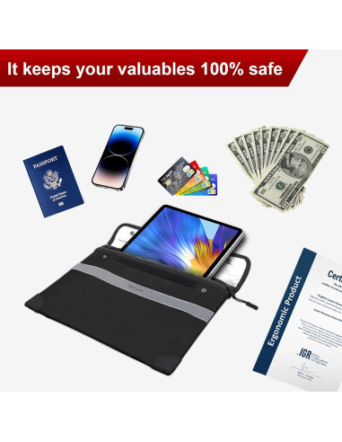 Bolsa de Documentos a Prueba de Fuego Espmotic 36x27 cm Negra