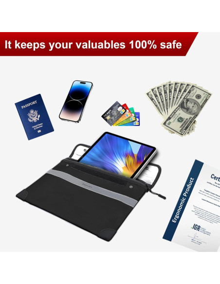 Bolsa de Documentos a Prueba de Fuego Espmotic 36x27 cm Negra