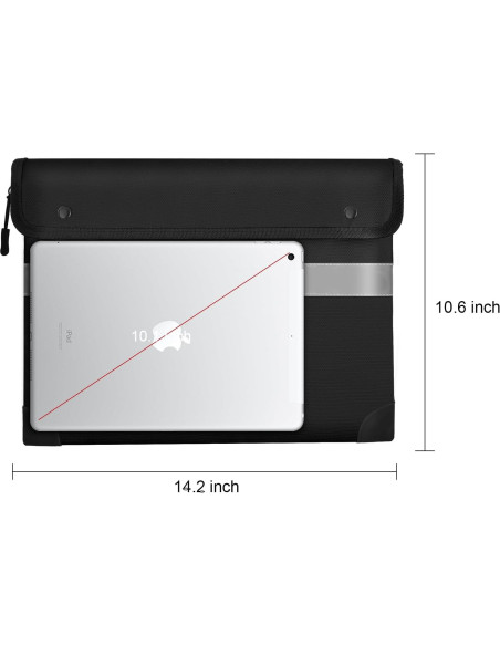 Bolsa de Documentos a Prueba de Fuego Espmotic 36x27 cm Negra