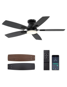 Ventilador de Techo SUNMORY 106.68 cm con Luz LED y Control Remoto