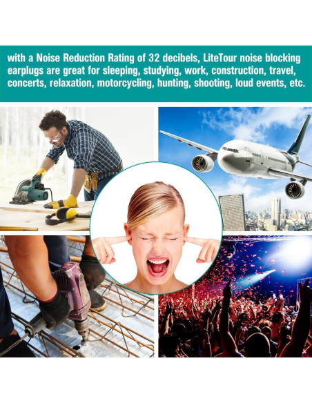 30 Pares de Tapones para Oídos LiteTour Negros Ultra Suaves