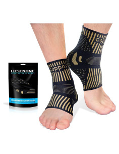 Soporte de Tobillo de Cobre Lusenone para Alivio del Dolor