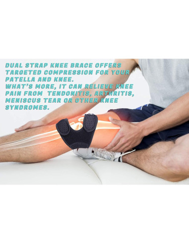 Rodillera Patelar Doble Ajustable Thx4COPPER Alivio Dolor