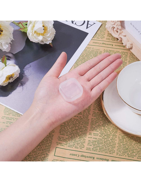 Cajas de Almacenamiento Plástico Transparente BENECREAT 24 Unidades 3.5x3.5x1.8 cm