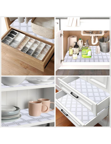 Forro de Estante Antideslizante GMAEURL 25cm x 7.32m Blanco