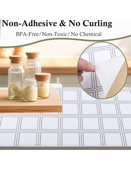 Forro de Estante Antideslizante GMAEURL 25cm x 7.32m Blanco Forro de Estante Antideslizante GMAEURL 25cm x 7.32m Blanco