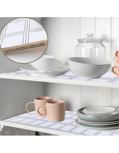 Forro de Estante Antideslizante GMAEURL 25cm x 7.32m Blanco