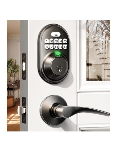 Cerradura Electrónica Veise RZ02B con Huella Dactilar y 2 Manijas