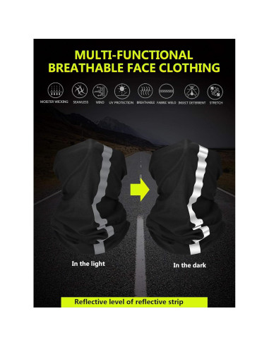 Bufandas de Cuello Reflectantes SATINIOR 8 Pcs UV Poliéster