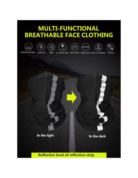 Bufandas de Cuello Reflectantes SATINIOR 8 Pcs UV Poliéster