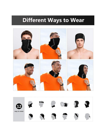 Bufandas de Cuello Reflectantes SATINIOR 8 Pcs UV Poliéster