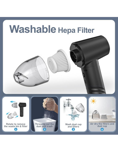 Aspiradora Inalámbrica OGMAPLE VC43-GR 11000PA Compacta