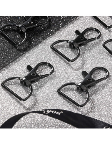 Ganchos Giratorios de Metal Hotop 35 Piezas 25 mm Negro