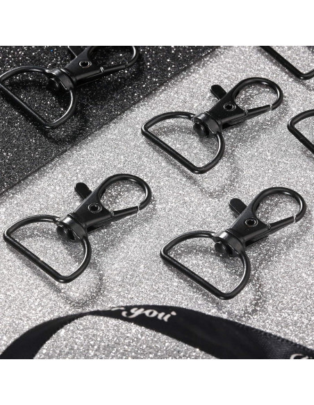 Ganchos Giratorios de Metal Hotop 35 Piezas 25 mm Negro