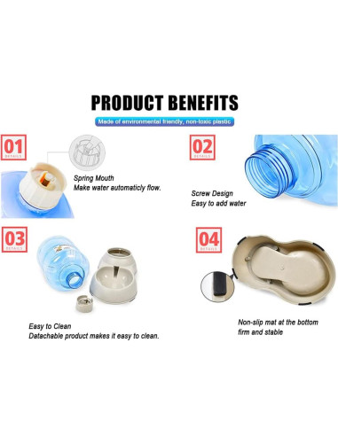 Comedero Automático para Gatos y Perros Ito Rocky 6 Comidas