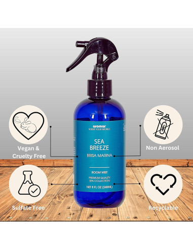 Aromar Spray Ambientador Natural 8 oz Polvo de Bebé