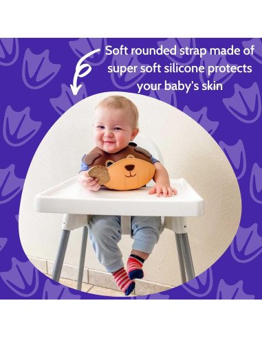 Babero de Silicona Silly Goose con Bolsillo Recolector Oso