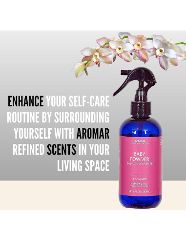Aromar Spray Ambientador Natural 8 oz Polvo de Bebé