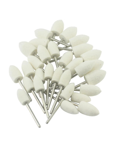 30 Puntas de Pulido de Fieltro Luo Ke Cono 8mm 10mm 12mm