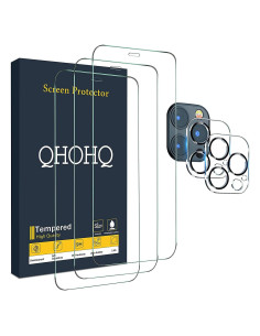 Protector de Pantalla y Lente QHOHQ para iPhone 12 Pro Max 6.7"