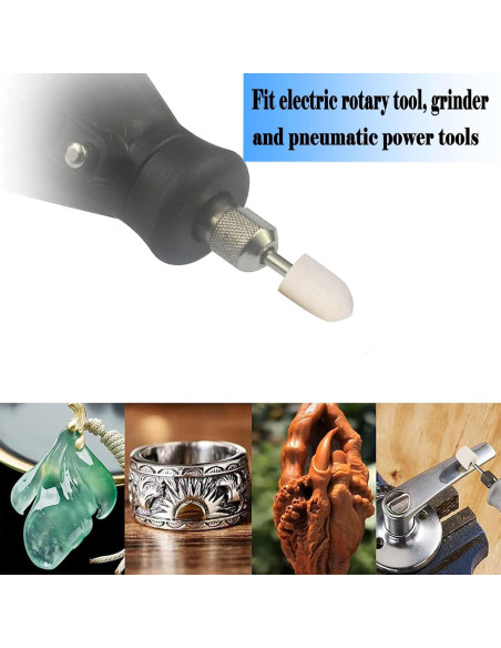 30 Puntas de Pulido de Fieltro Luo Ke Cono 8mm 10mm 12mm