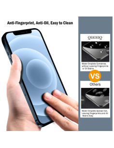 Protector de Pantalla y Lente QHOHQ para iPhone 12 Pro Max 6.7" 2