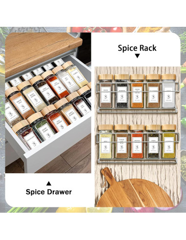 Frascos de Especias Aliggbent 36 Pcs 113 ml Vidrio con Tapas