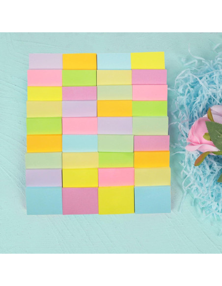 Paquete de 36 Notas Adhesivas HQCME 1.5x5 cm 2160 Hojas Pastel