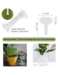 Cuerda de Riego Automático ORIMERC 9.14m + 30 Etiquetas 5x7cm 2