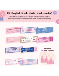 10 Marcadores de Club de Lectura KACIOLA STUDIO - Doble Cara 2