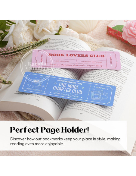 10 Marcadores de Club de Lectura KACIOLA STUDIO - Doble Cara