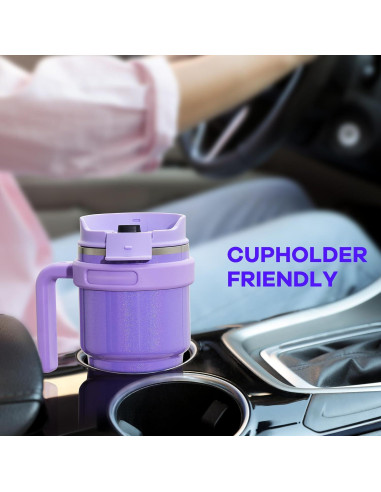 Taza de Café Aislada ALOUFEA 20 oz Acero Inoxidable Negro