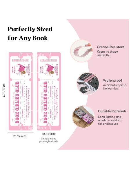 10 Marcadores de Club de Lectura KACIOLA STUDIO - Doble Cara