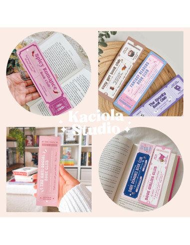 10 Marcadores de Club de Lectura KACIOLA STUDIO - Doble Cara