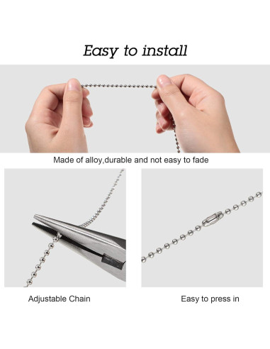 4 Piezas Cadena de Tirar Ventilador Techo Cristal Arcoíris 50cm