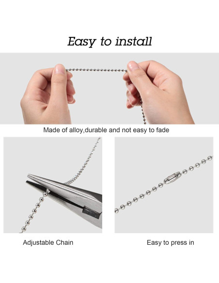 4 Piezas Cadena de Tirar Ventilador Techo Cristal Arcoíris 50cm