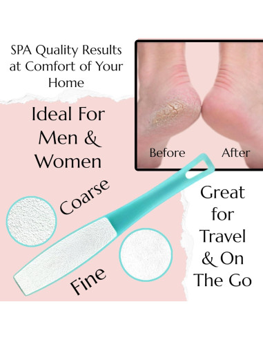 Lima de Pies Doble Cara ALAZCO con Mango Ergonómico 25.4 cm